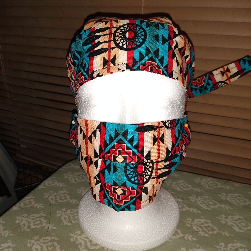 Face mask with filter and skull cap